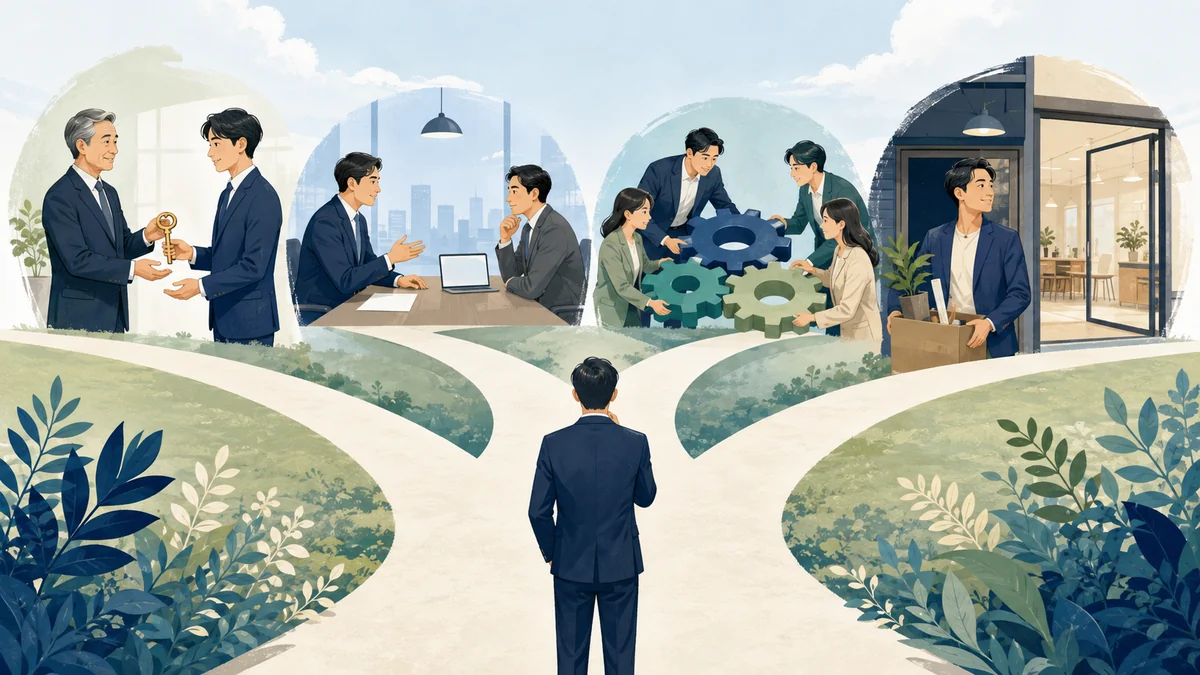 事業承継・M&A補助金の4枠を表す4つの進路