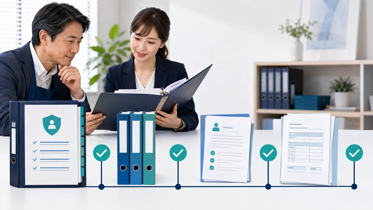 最新の就業規則と関連書類を整えて運用する中小企業